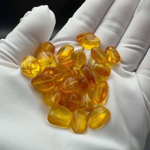 Honey Golden Baltic Amber Beads, Polished, 5-12mm
