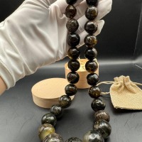 Chunky Dark Cognac Baltic Amber Necklace, 128g