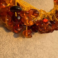 Cherry and Cognac Baltic Amber Necklace, Freeform Beads