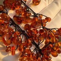 Honey Cognac Baltic Amber Statement Necklace, 65cm
