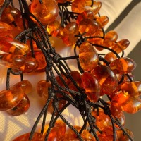 Honey Cognac Baltic Amber Statement Necklace, 65cm