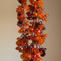 Long Honey Cognac Baltic Amber Necklace, 70cm