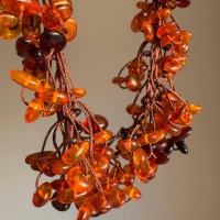 Long Honey Cognac Baltic Amber Necklace, 70cm