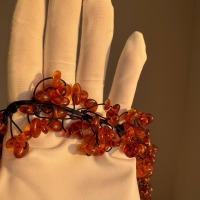 Honey Cognac Baltic Amber Statement Necklace, 65cm