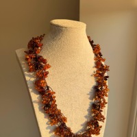 Long Honey Cognac Baltic Amber Necklace, 70cm