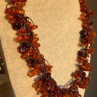 Long Honey Cognac Baltic Amber Necklace, 70cm